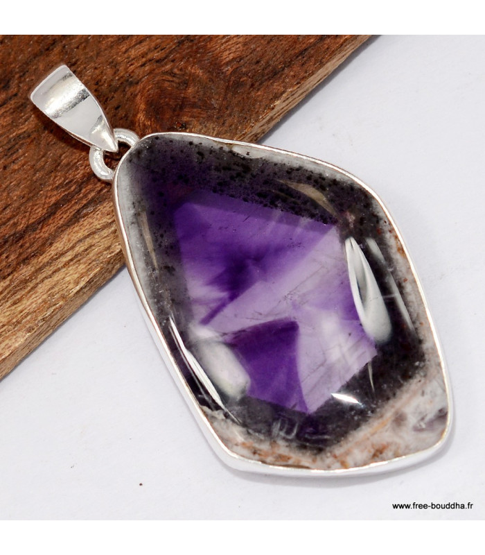 Grand Pendentif pierre naturelle Auralite 23