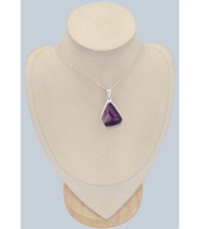 Authentique Auralite 23, pendentif pierre naturelle argent