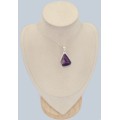Authentique Auralite 23, pendentif pierre naturelle argent