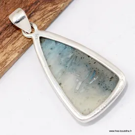 Pendentif Nakaurite Glacierite argent 925 - Pendentifs pierres naturelles