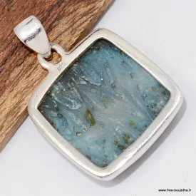 Pendentif carré en Nakaurite Glacierite blue ice - Pendentifs pierres naturelles
