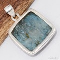 Pendentif Glacierite Blue Ice Véritable – Argent 925 poinçonné