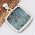 Pendentif carré en Nakaurite Glacierite blue ice - Pendentifs pierres naturelles