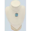 Pendentif carré en Nakaurite Glacierite blue ice - Pendentifs pierres naturelles
