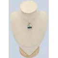 Petit Pendentif carré en Nakaurite Glacierite blue ice - Pendentifs pierres naturelles