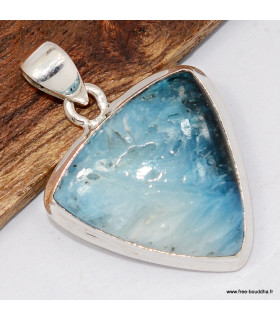 Pendentif triangulaire en Glacierite blue ice
