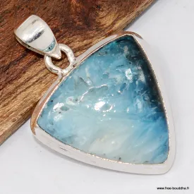 Pendentif triangulaire en Glacierite blue ice (Nakaurite) - Pendentifs pierres naturelles
