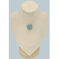 Pendentif pierre naturelle Aigue-marine cabochon - Bijoux en Aigue-marine