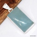 Pendentif Aigue-marine argent 925, pierre naturelle authentique