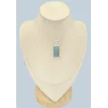 Pendentif pierre naturelle Aigue-marine rectangulaire - Bijoux en Aigue-marine