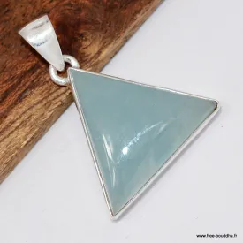 Pendentif triangulaire en Aigue-marine naturelle - Bijoux en Aigue-marine