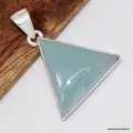 Pendentif triangulaire en Aigue-marine naturelle - Bijoux en Aigue-marine
