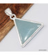 Pendentif triangulaire en Aigue-marine naturelle