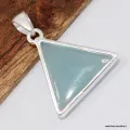 Pendentif triangulaire en Aigue-marine naturelle - Bijoux en Aigue-marine