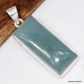 Pendentif Aigue‑marine argent 925 pierre naturelle certifiée