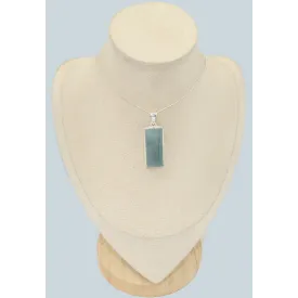 Long pendentif aigue-marine authentique - Bijoux en Aigue-marine