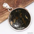 Pendentif rond authentique Nuumite - Pendentifs pierres naturelles