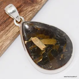 Pendentif goutte Authentique Nuumite - Pendentifs pierres naturelles