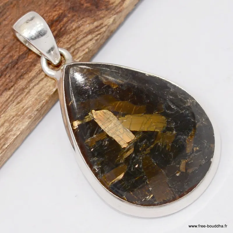 Pendentif goutte Authentique Nuumite - Pendentifs pierres naturelles