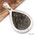 Pendentif Nuummite Authentique en Argent 925 – Forme Goutte
