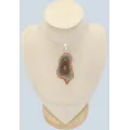 Grand Pendentif Jaspe impérial rouille kaki - Bijoux en Jaspe Impérial