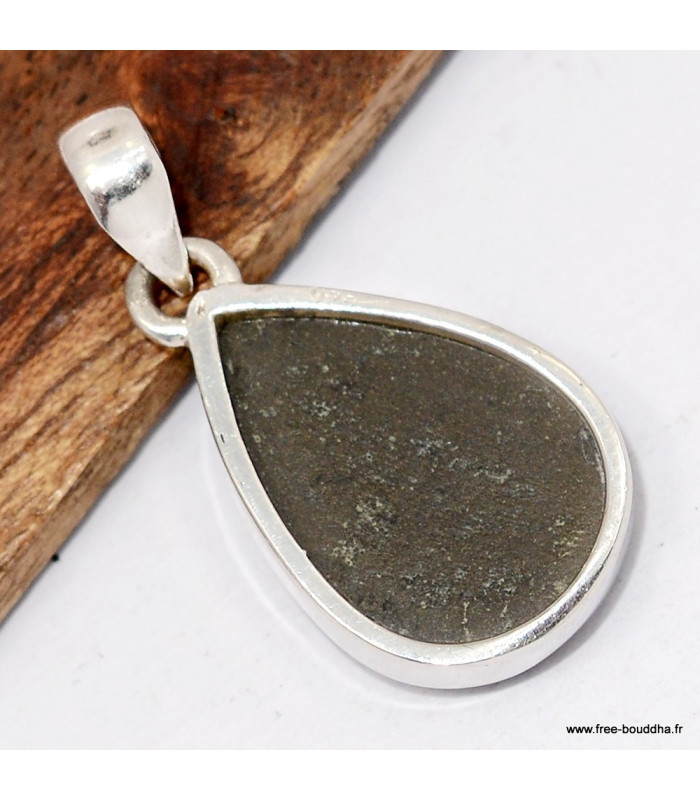 Pendentif goutte en Ammolite du Canada