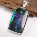 Rare Ammolite bleue authentique - Pendentifs pierres naturelles