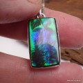 Pendentif Ammolite – Pierre du Canada qualité AAA en argent 925