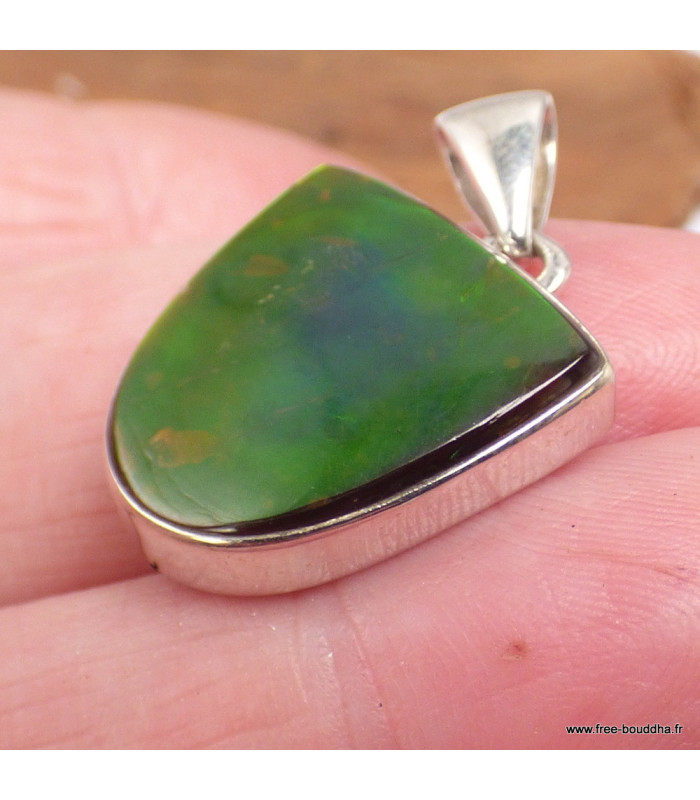 Pendentif Ammolite – Pierre du Canada qualité AAA en argent 925