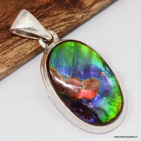 Exceptionnelle Ammolite tricolore du Canada - Pendentifs pierres naturelles