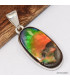 Pendentif en pierre Ammolite grade AAA