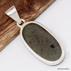 Pendentif Ammolite – Pierre verte bleue orange qualité AAA en argent