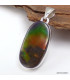 Pendentif Ammolite – Pierre verte bleue orange qualité AAA en argent 925