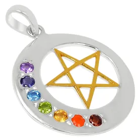 Pendentif en pierre naturelle Pentagramme de Protection - Bijoux par Chakras