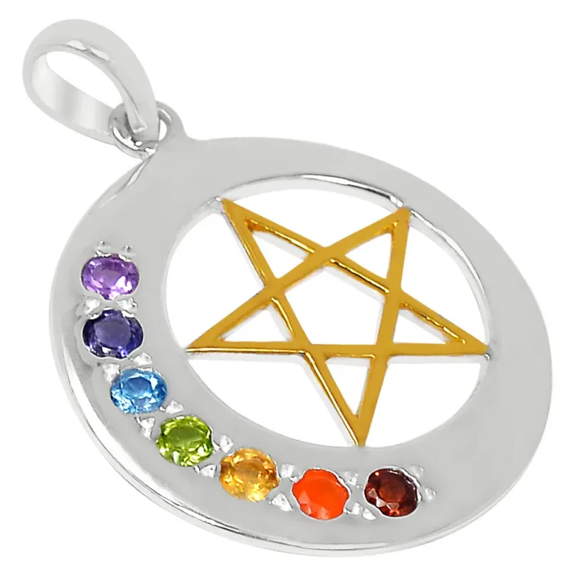 Pendentif en pierre naturelle Pentagramme de Protection - Bijoux par Chakras