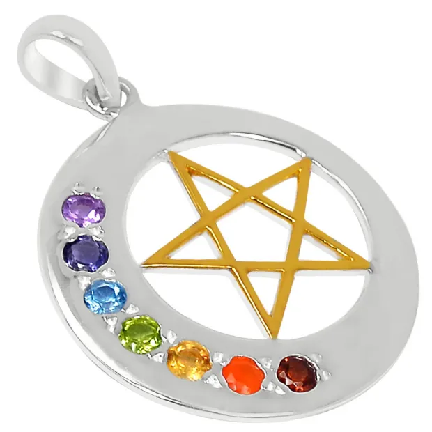 Pendentif en pierre naturelle Pentagramme de Protection - Bijoux par Chakras