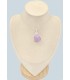 Pendentif goutte en Kunzite naturelle
