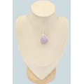 Pendentif goutte en Kunzite naturelle - Bijoux en Kunzite