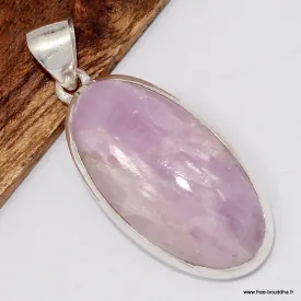 Pendentif Kunzite authentique forme ovale - Bijoux en Kunzite