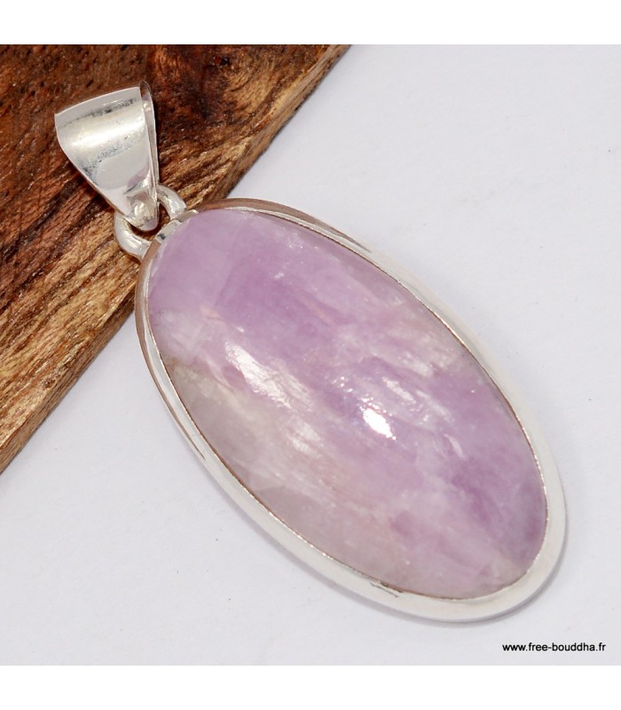 Pendentif Kunzite authentique forme ovale