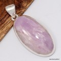Pendentif Kunzite argent 925 pierre naturelle certifiée