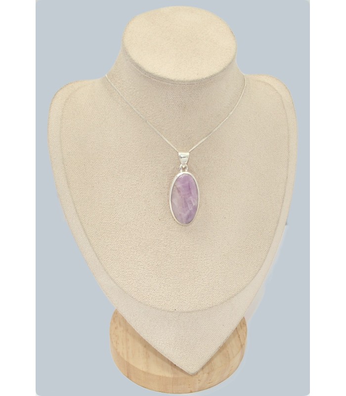 Pendentif Kunzite authentique forme ovale