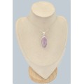 Pendentif Kunzite argent 925 pierre naturelle certifiée