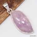 Pendentif Kunzite forme larme, argent 925 bijou énergétique