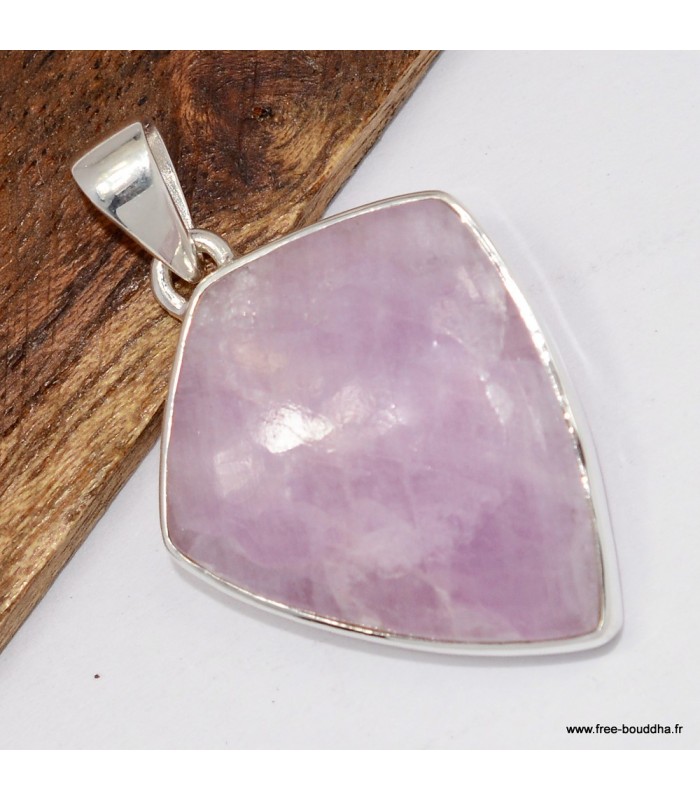Pendentif Kunzite forme losange