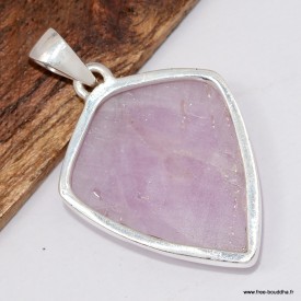 Pendentif Kunzite losange argent 925 véritable certifié