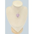 Pendentif Kunzite losange argent 925 véritable certifié