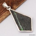 Pendentif Grenat Uvarovite losange argent 925 véritable certifié