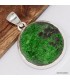 Pendentif rond en Grenat vert