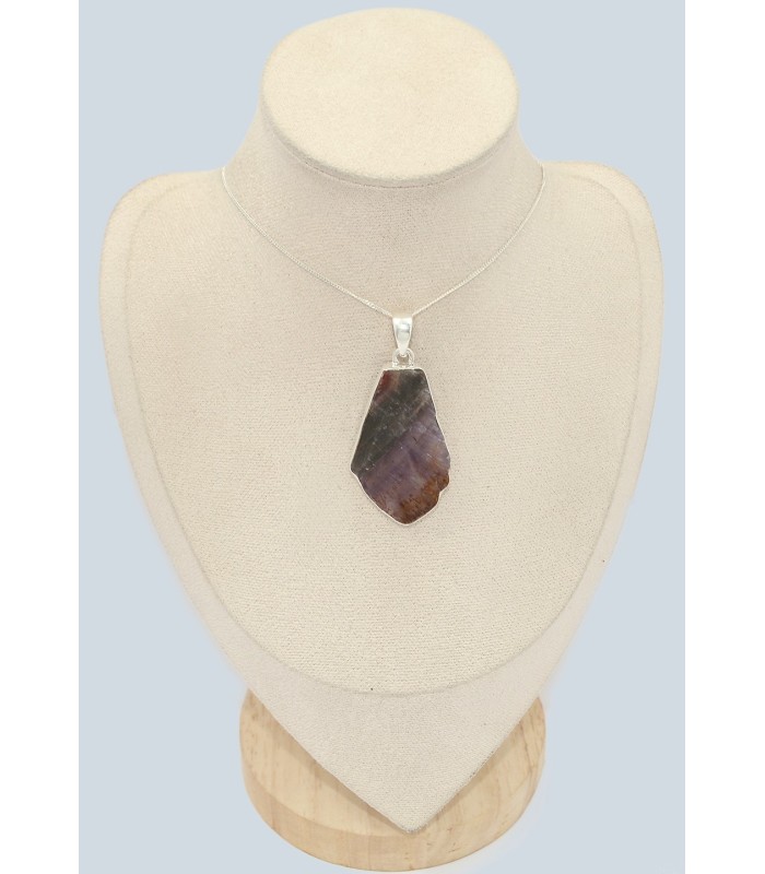 Grand pendentif Super Seven en tranche – Argent 925 certifié